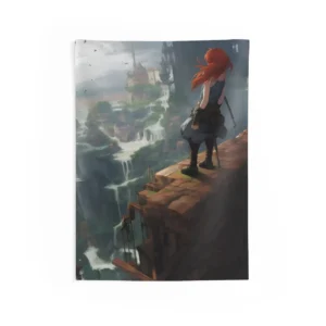 Ledge Above Waterfall Realm Wall Tapestry