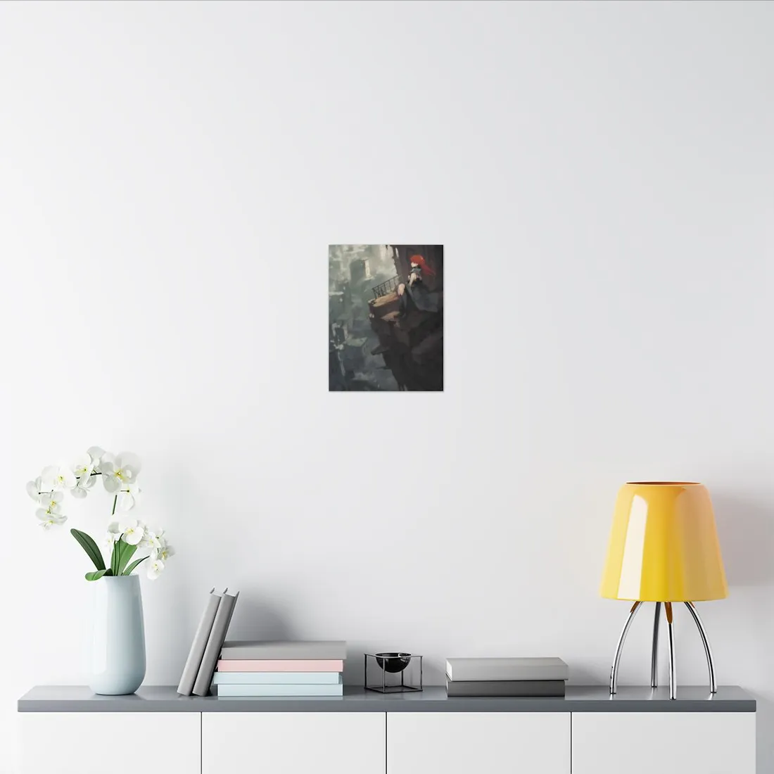 Red-Haired Female: Dramatic Bird's Eye View - Canvas