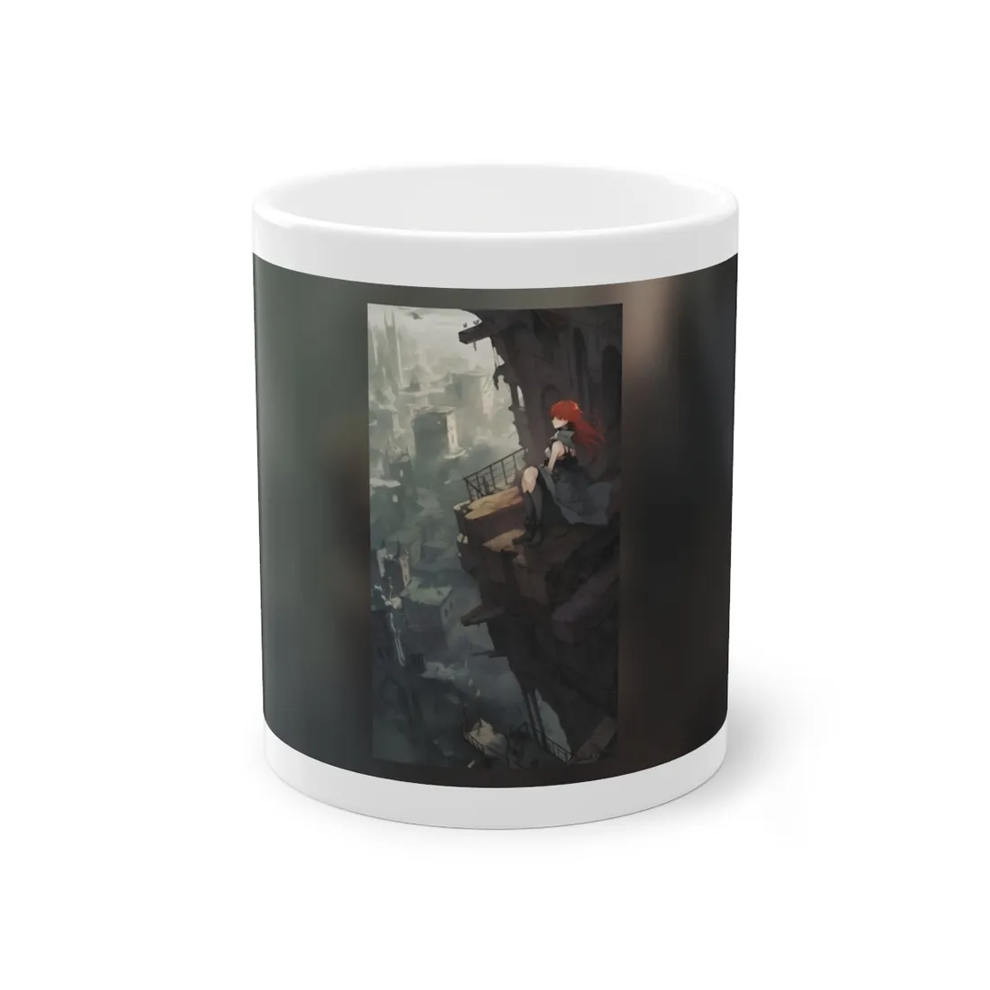 Red-Haired Female: Dramatic Bird's Eye View - Mug