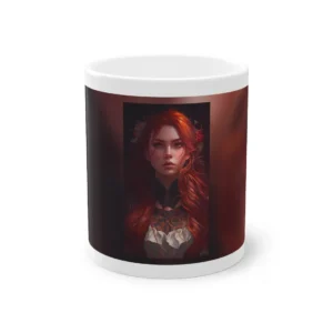 Redhead Woman with Flowers Mug