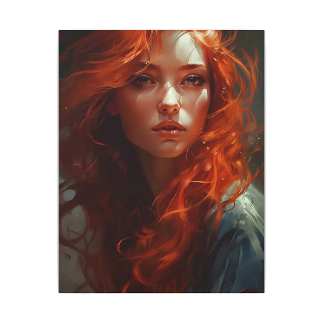 Redhead Female Portrait: Realistic - Canvas