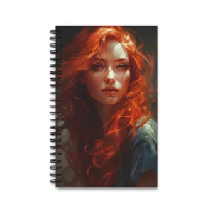 Ginger Hair Woman Portrait Spiral Notebook