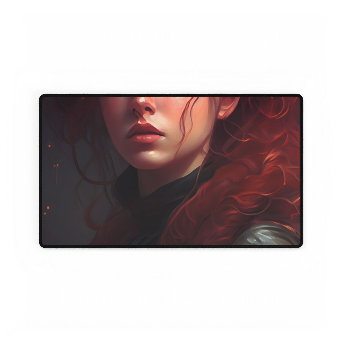 Redhead Formal Portrait: Elegant Artwork - Desk Mat