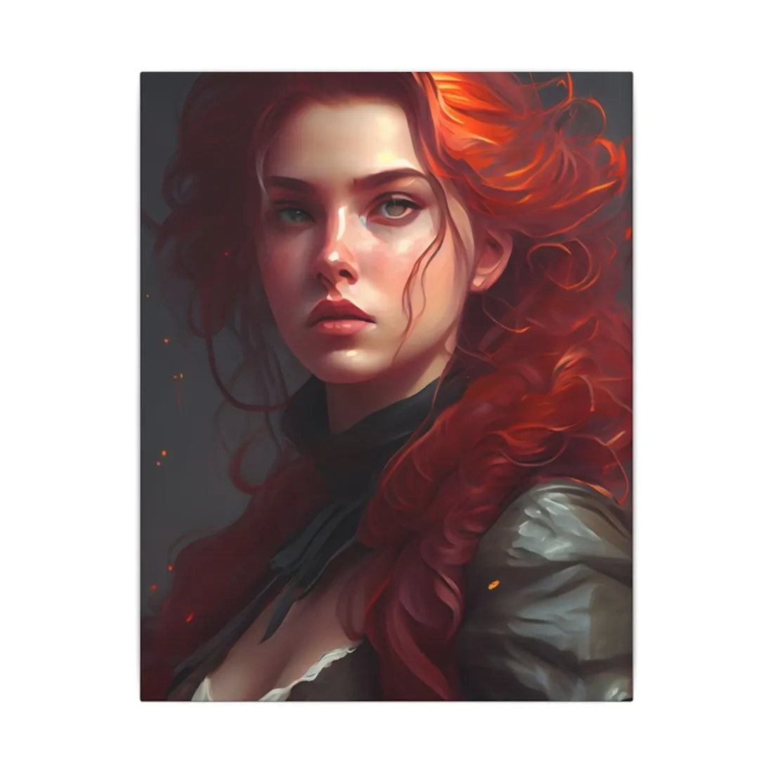 Redhead Formal Portrait: Elegant - Canvas