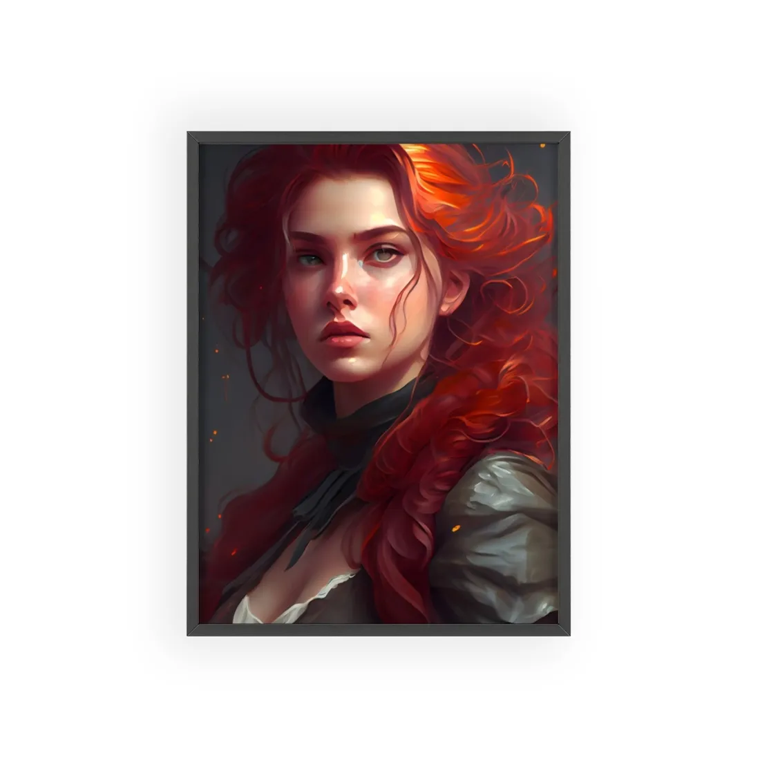 Redhead Formal Portrait: Elegant - Framed Poster