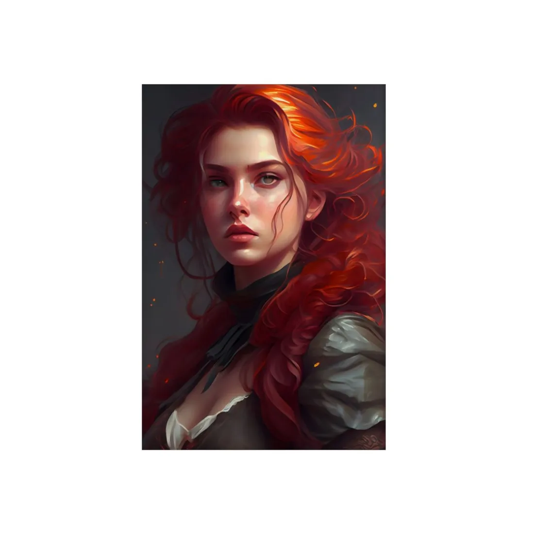 Redhead Formal Portrait: Elegant - Metal Poster