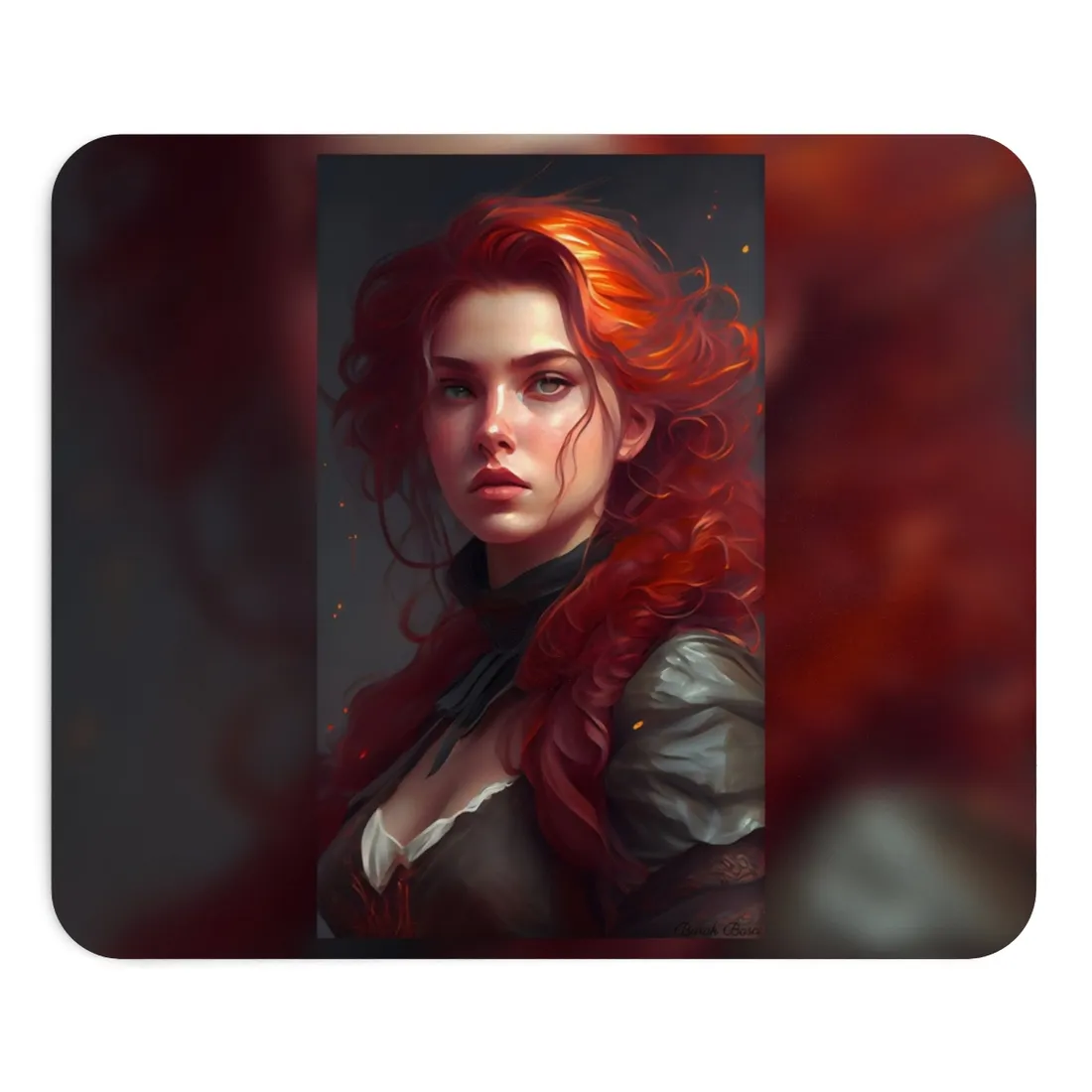 Redhead Formal Portrait: Elegant - Mouse Pad