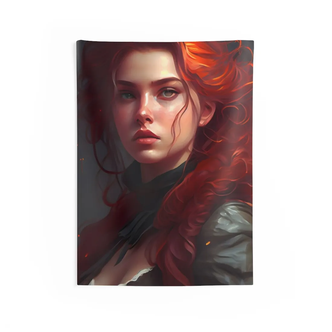 Redhead Formal Portrait: Elegant - Wall Tapestry