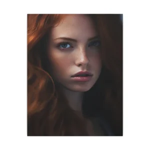 Freckled Redhead Portrait Canvas Print
