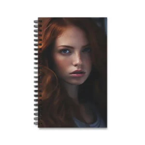 Freckled Redhead Portrait Spiral Notebook