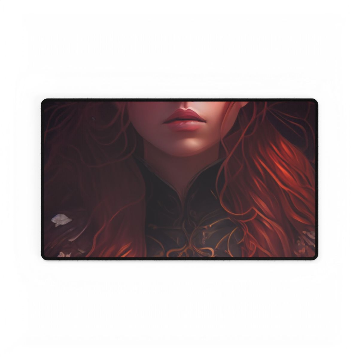 Redhead Portrait in Elegant Dress: Artwork - Desk Mat