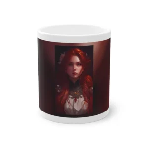Red Haired Woman in Armor Mug