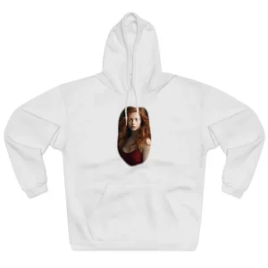 Woman with Wavy Red Hair Hoodie