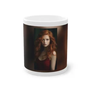 Woman with Wavy Red Hair Mug