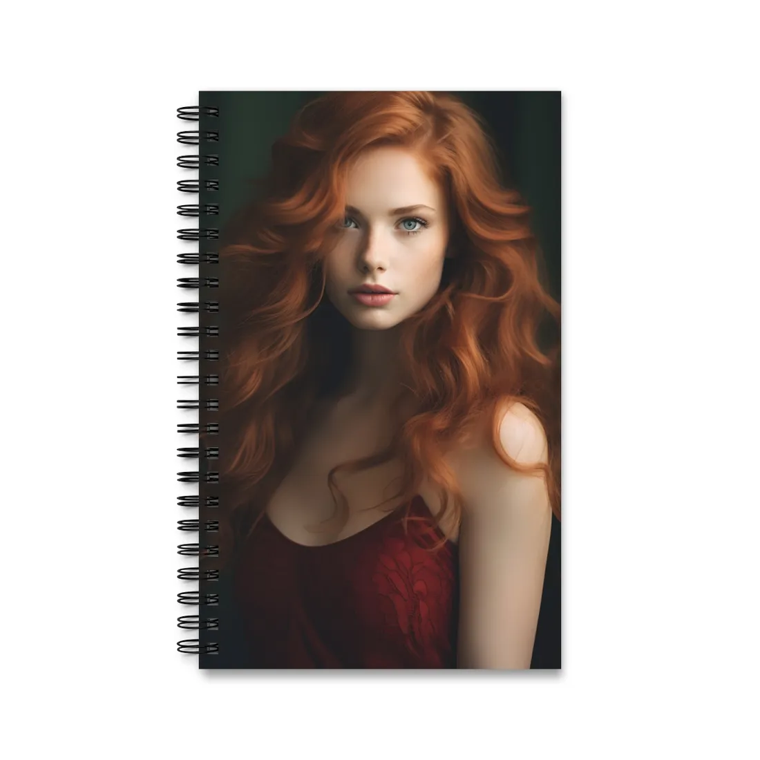 Redhead Woman: Dynamic Portrait - Spiral Notebook