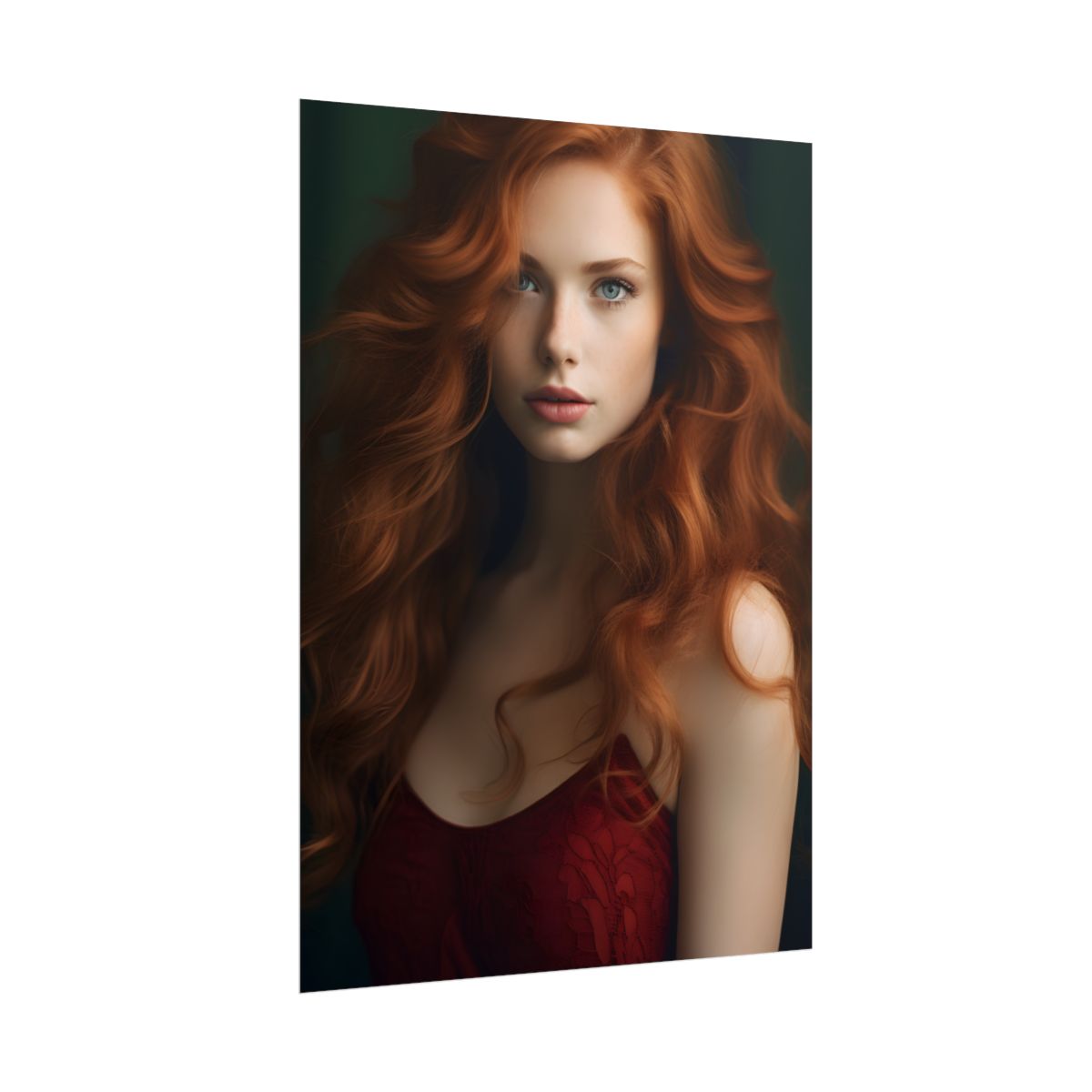Redhead Woman: Dynamic Portrait - Poster