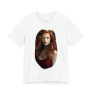 Woman with Wavy Red Hair T-Shirt