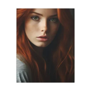 Auburn Gaze Portrait Canvas Print