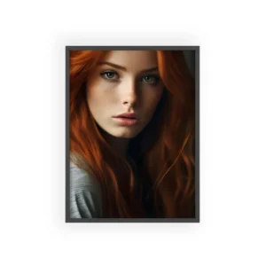 Auburn Gaze Portrait Framed Poster