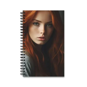 Auburn Gaze Portrait Spiral Notebook