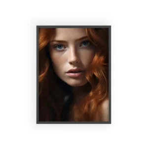 Auburn Portrait Study Framed Poster