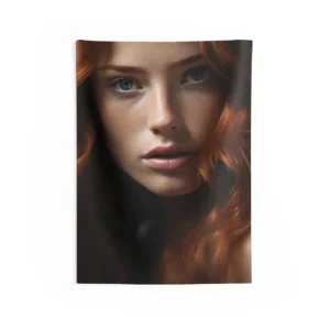 Auburn Portrait Study Wall Tapestry