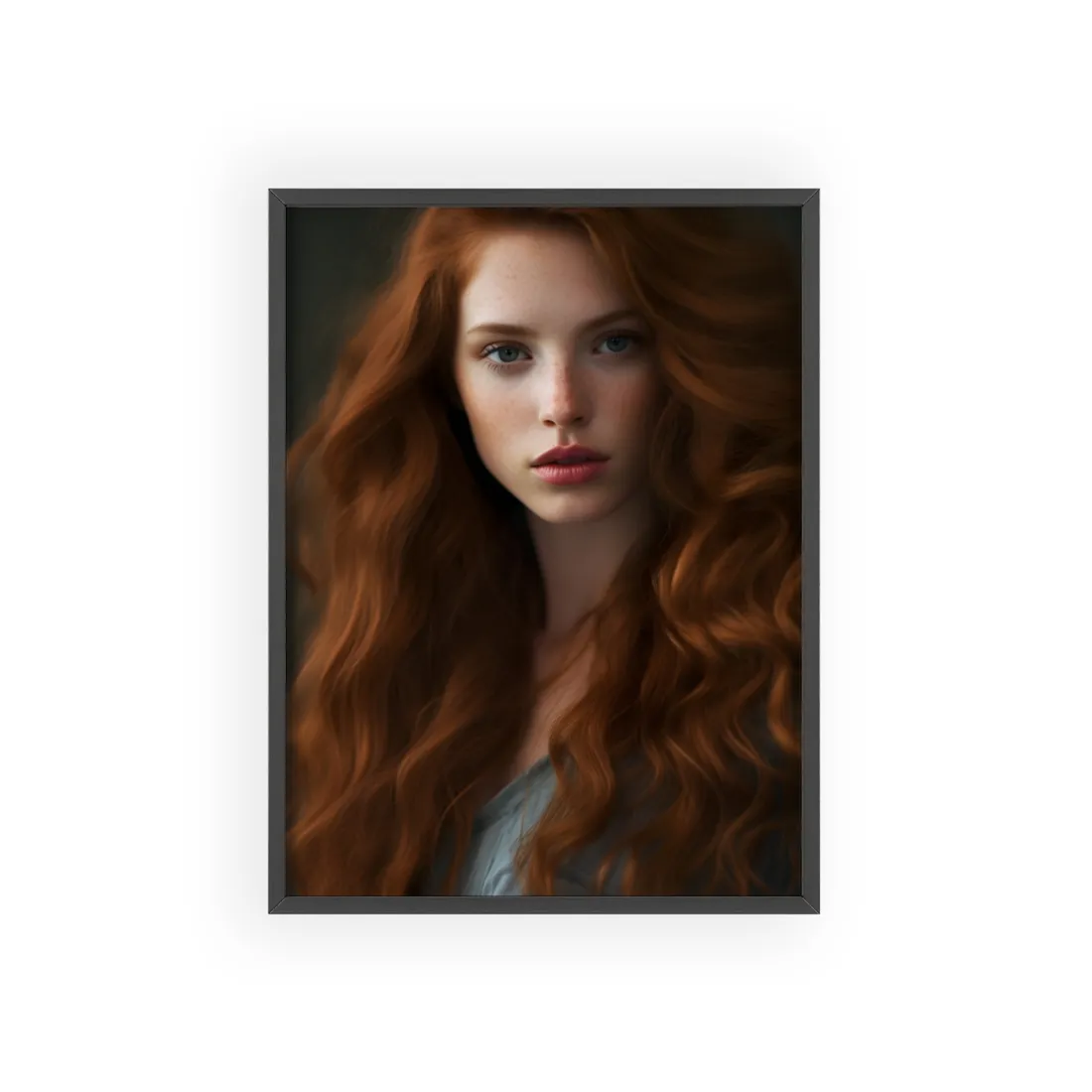Redheaded Woman: Natural Beauty - Framed Poster