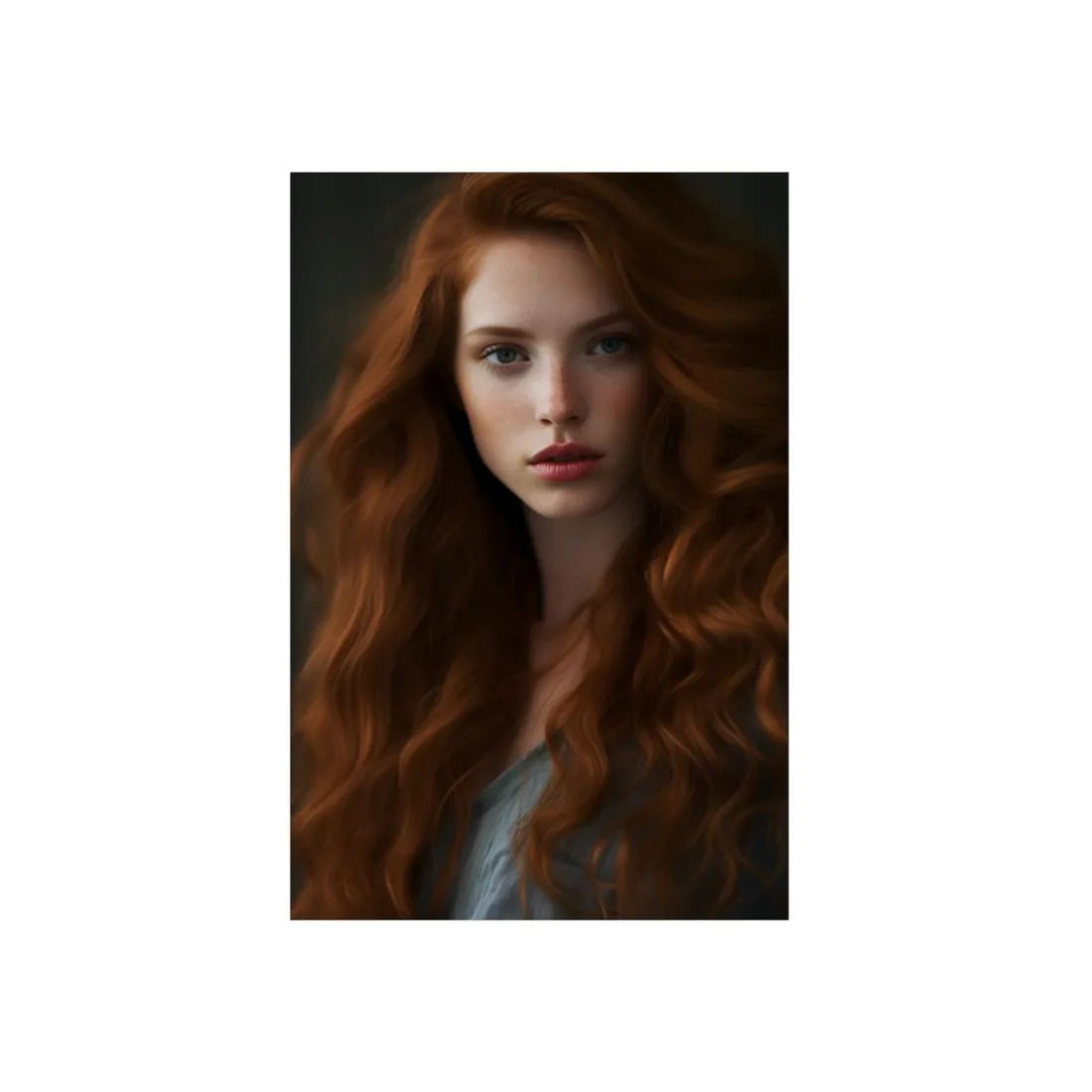 Redheaded Woman: Natural Beauty - Metal Poster