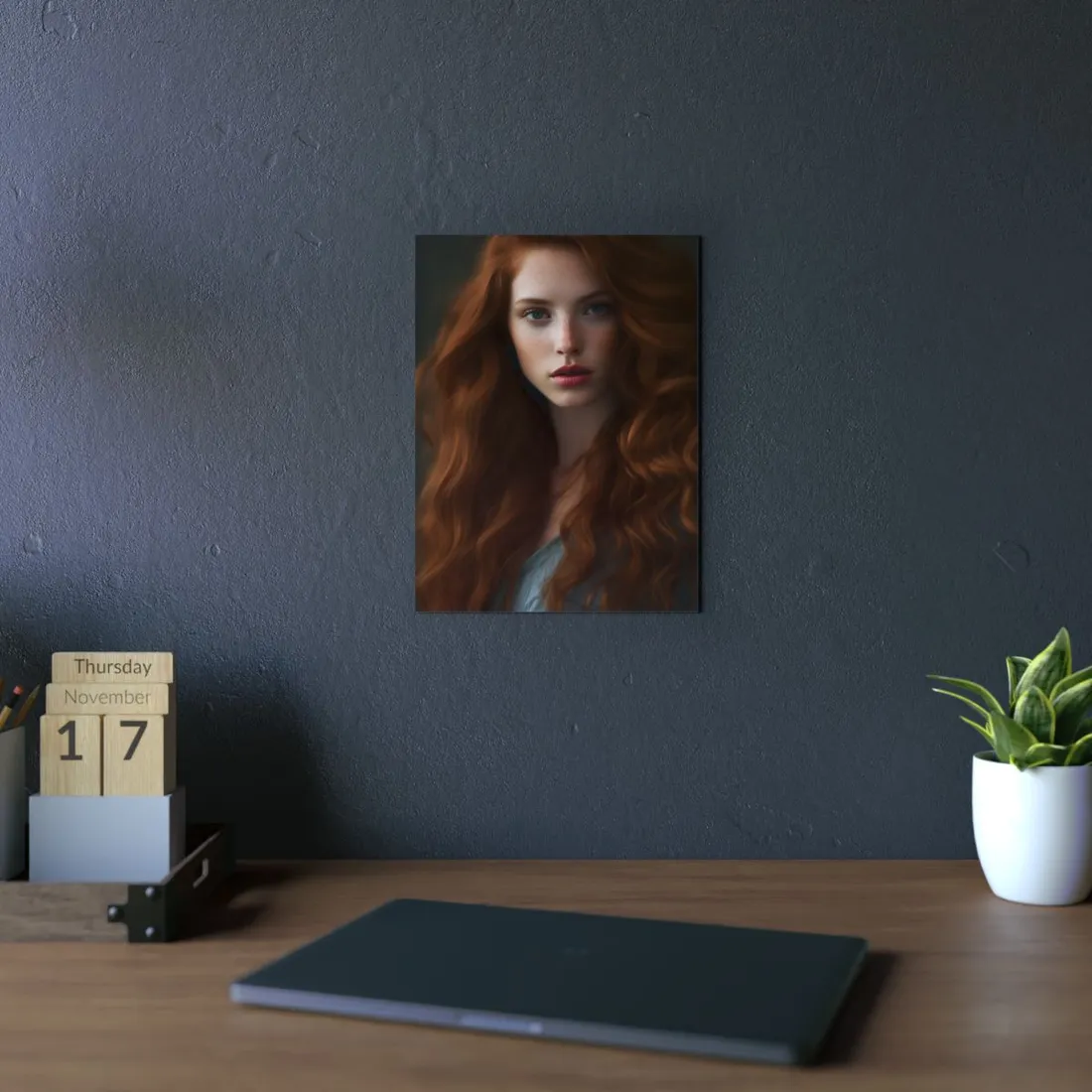 Redheaded Woman: Natural Beauty - Metal Poster