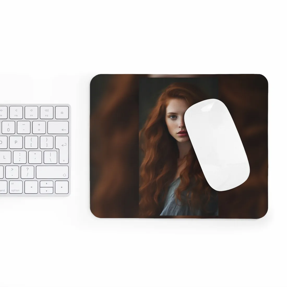 Redheaded Woman: Natural Beauty - Mouse Pad