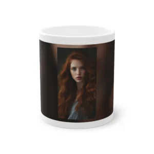 Woman with Long Auburn Hair in Deep Auburn Mug