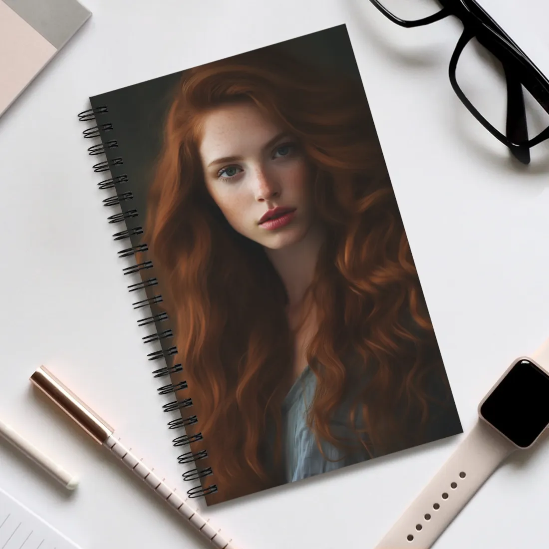 Redheaded Woman: Natural Beauty - Spiral Notebook