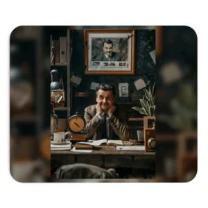 Man at Vintage Desk Mouse Pad