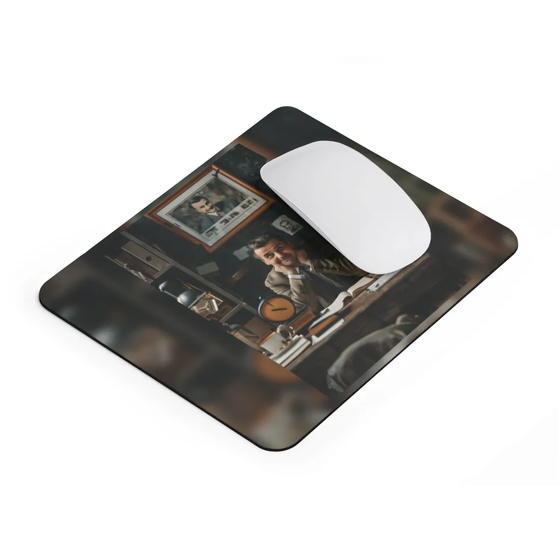 Reflective Moment: Self-Portrait Study - Mouse Pad