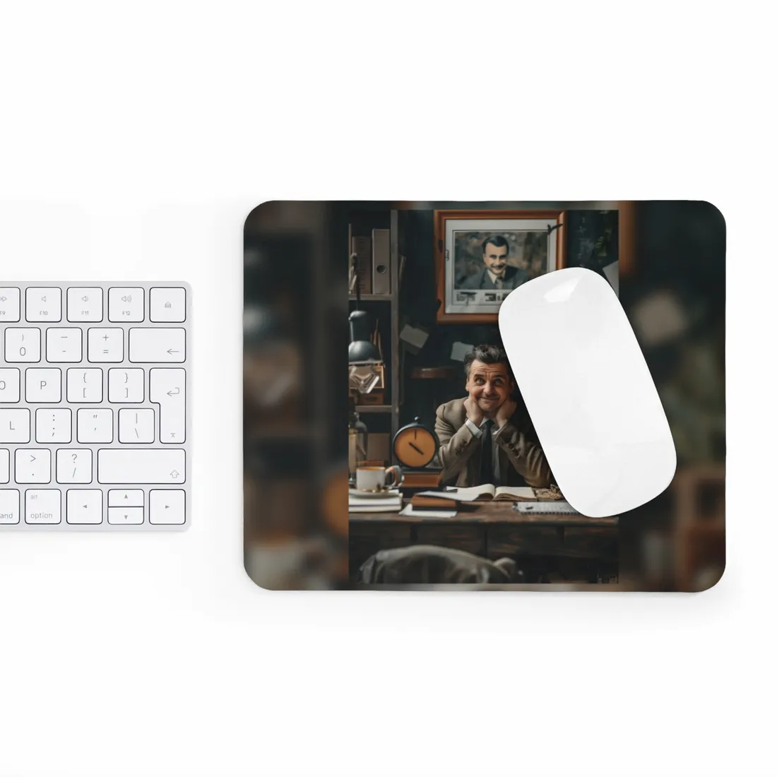 Reflective Moment: Self-Portrait Study - Mouse Pad