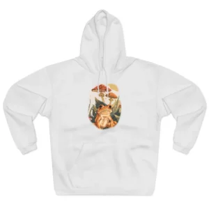 Orange Frog Among Mushrooms Hoodie