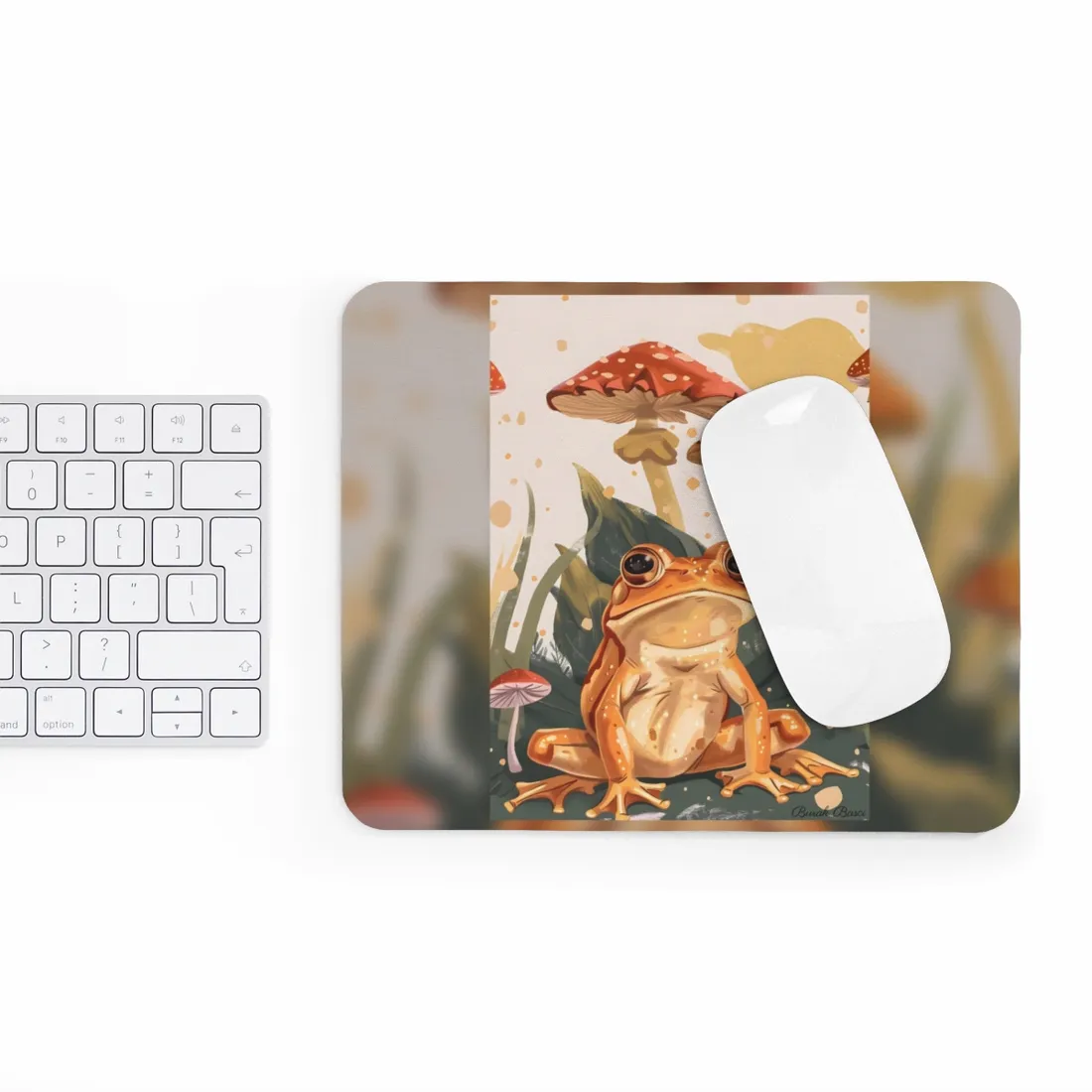 Retro Frog's Smile: Colorful Mushroom - Mouse Pad