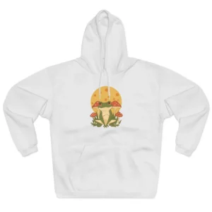 Frog Sitting with Mushrooms Hoodie