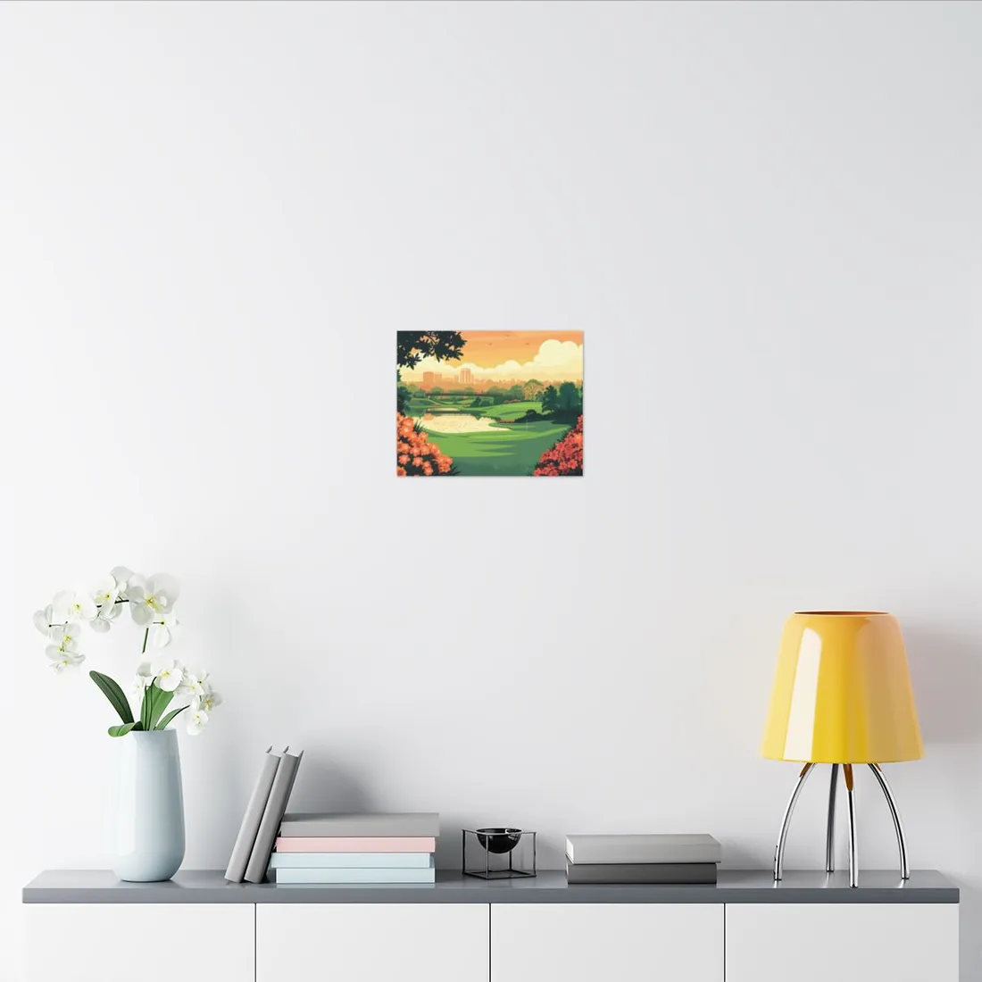 Retro Golf Illustration: Augusta National Georgia - Canvas