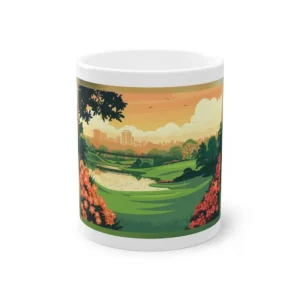 Golf Course at Sunset Mug