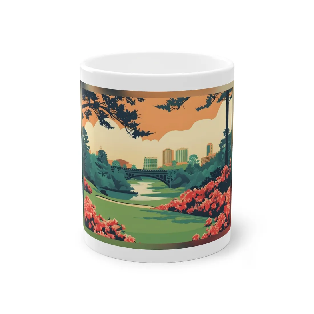 Retro Golf Scene at Augusta: Classic - Mug