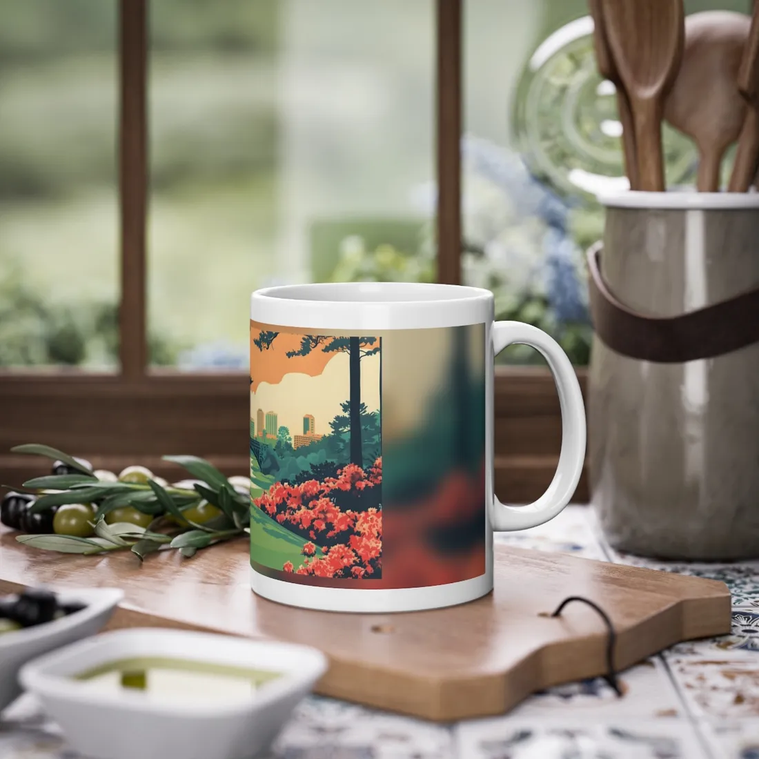 Retro Golf Scene at Augusta: Classic - Mug