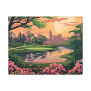 Sunset Golf Course Skyline Canvas Print