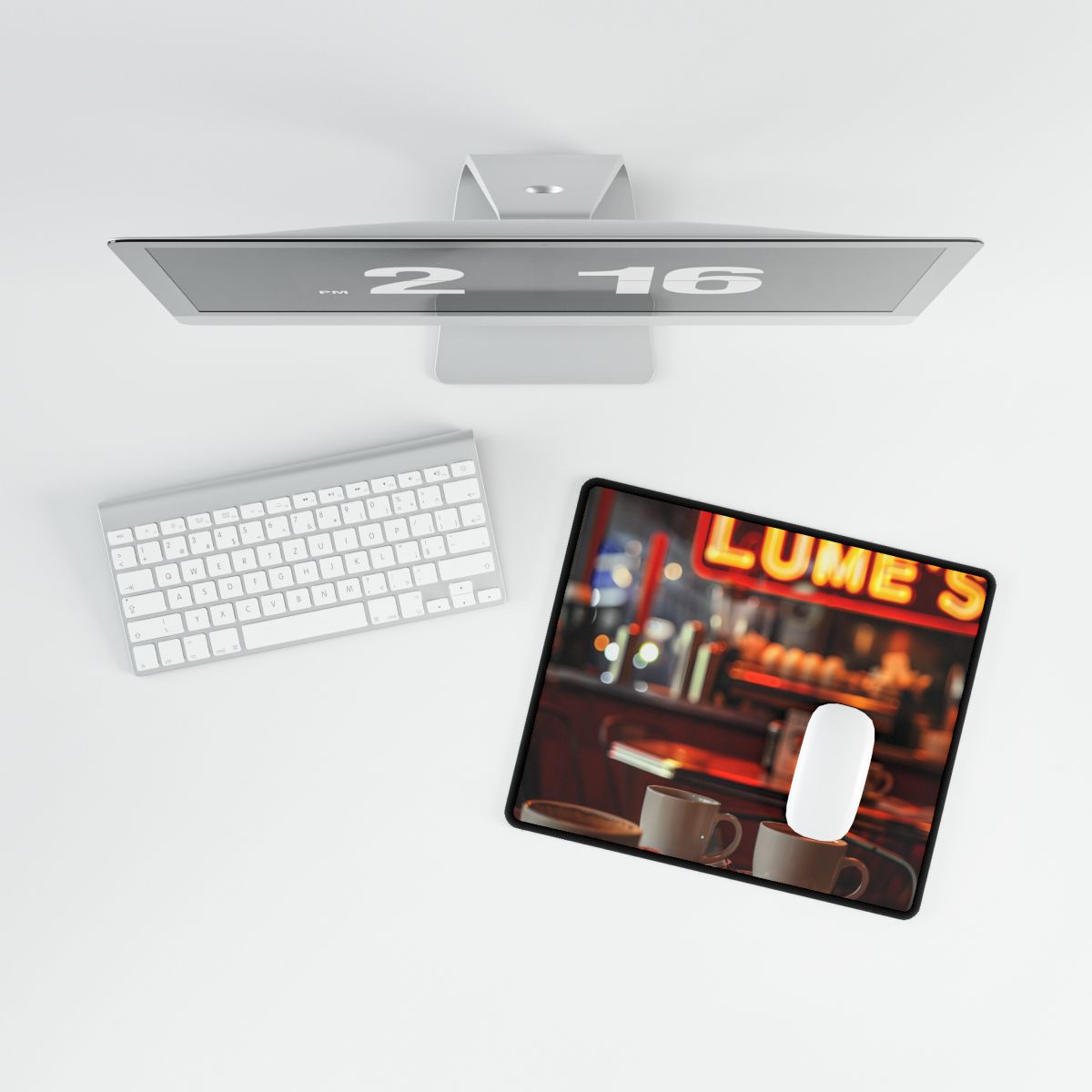 Retro Kitchen Diner: Vintage Artwork from Lukes - Desk Mat