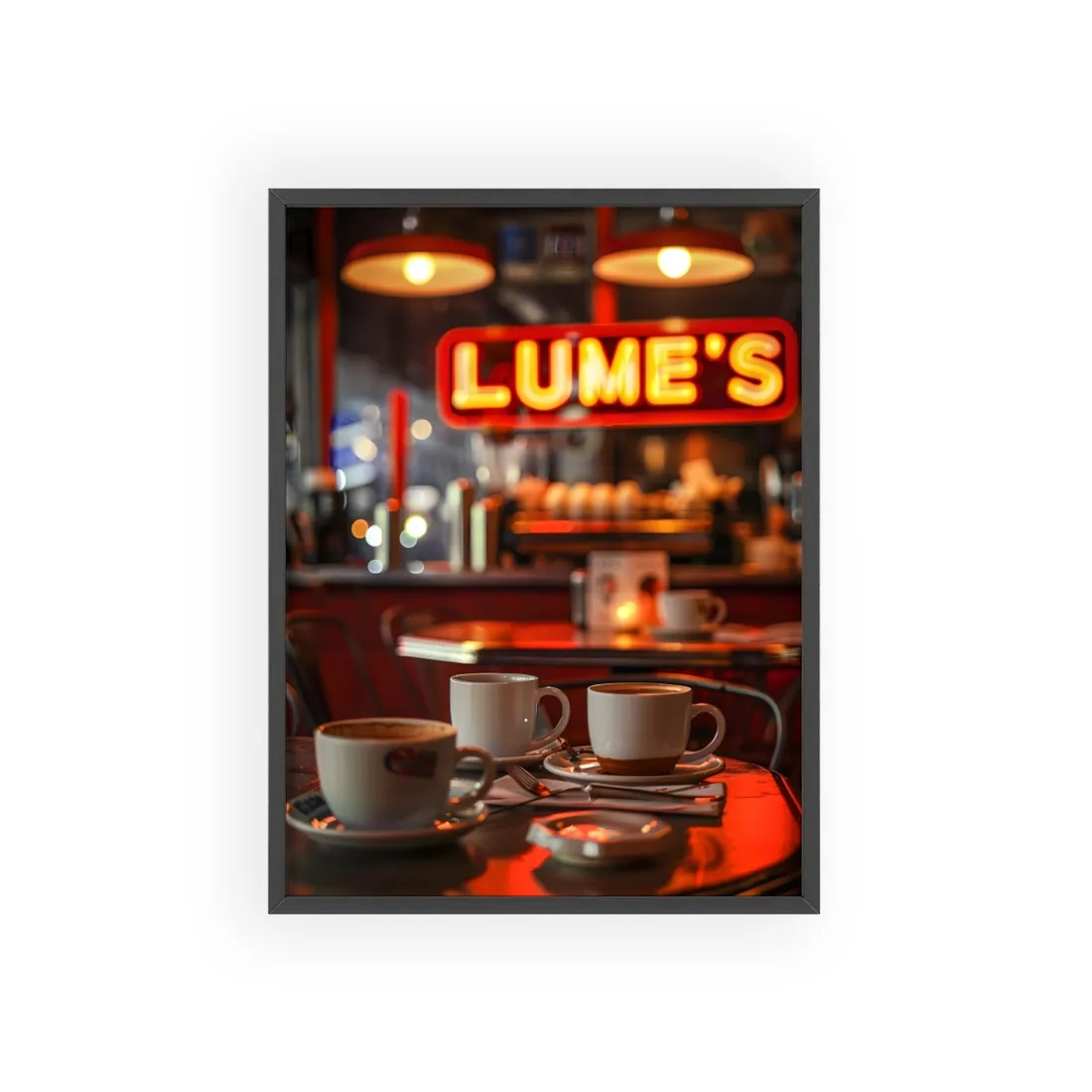 Retro Kitchen Diner: Vintage Artwork from Lukes - Framed Poster