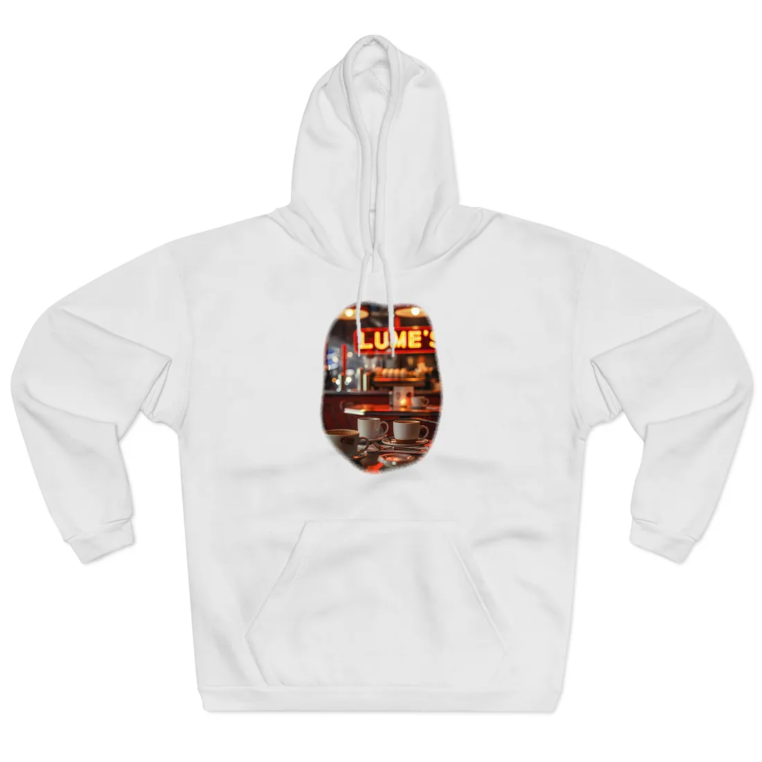 Retro Kitchen Diner: Vintage Artwork from Lukes - Hoodie (White)