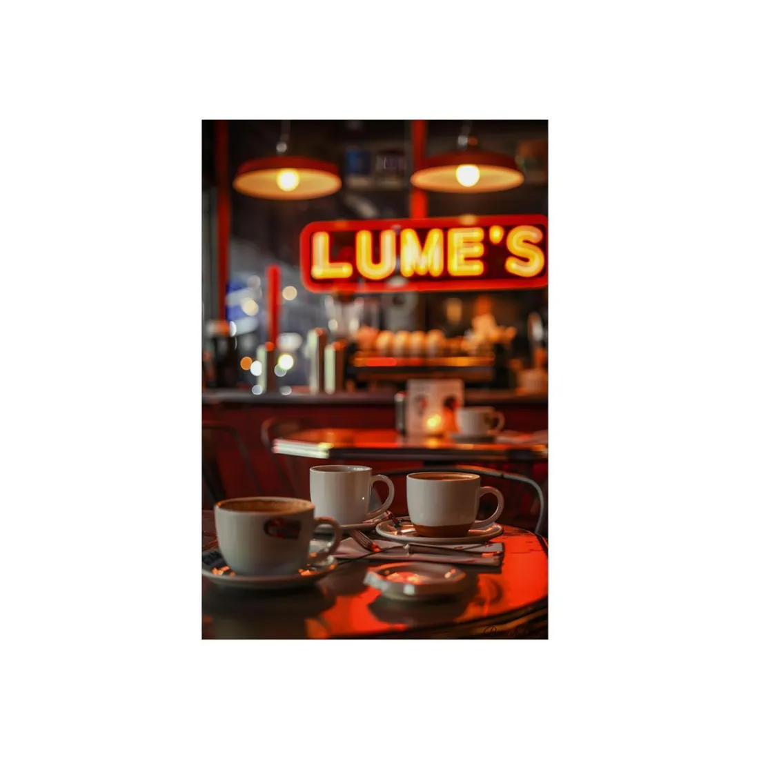Retro Kitchen Diner: Vintage Artwork from Lukes - Metal Poster