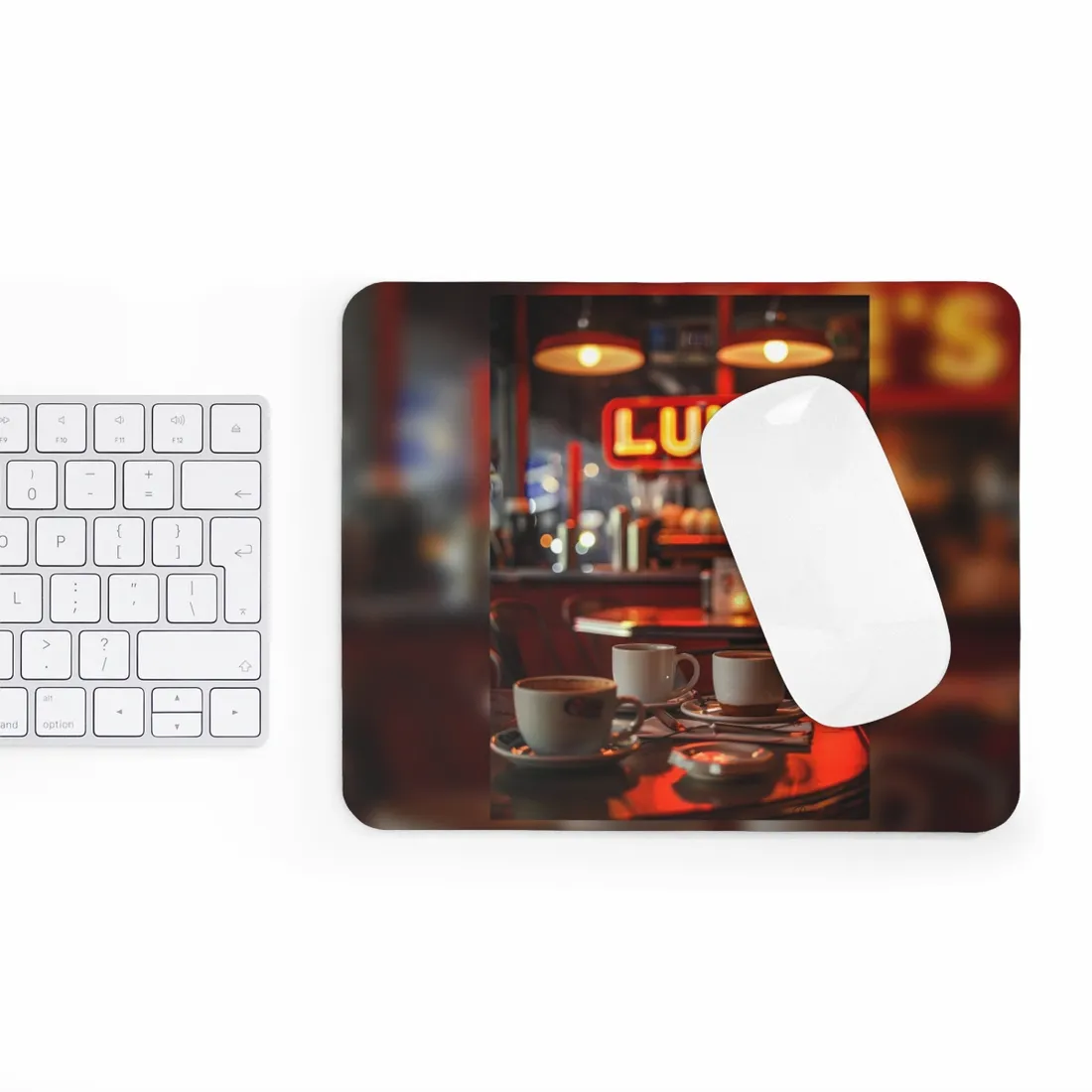 Retro Kitchen Diner: Vintage Artwork from Lukes - Mouse Pad