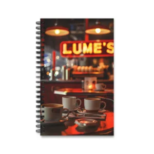 Coffee Cups on Café Table Spiral Notebook
