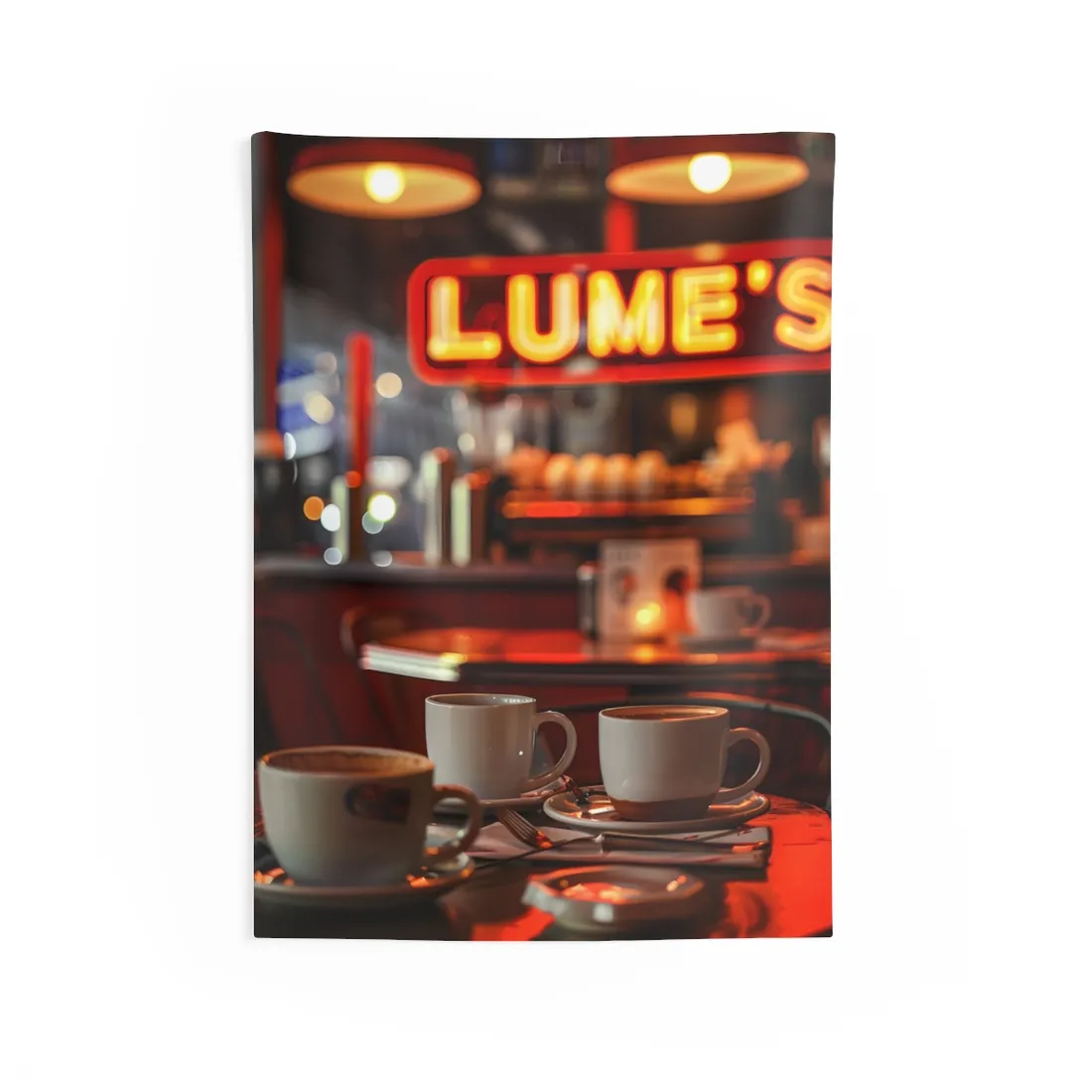 Retro Kitchen Diner: Vintage Artwork from Lukes - Wall Tapestry